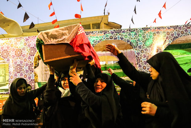 مراسم استقبال و تشییع پیکر ۱۱۹ شهید تازه تفحص شده هشت سال دفاع مقدس در اهواز