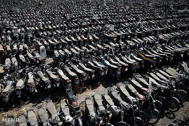 سه هزار موتورسیکلت توقیفی در هرمزگان به مزایده گذاشته می‌شود