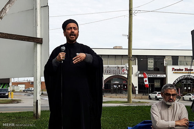 تجمع اعتراض آمیز مسلمانان در مقابل کنسولگری پاکستان در تورنتو 
