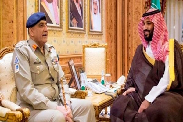 پاکستانی فوج کے سربراہ کی سعودی ولیعہد سے ملاقات