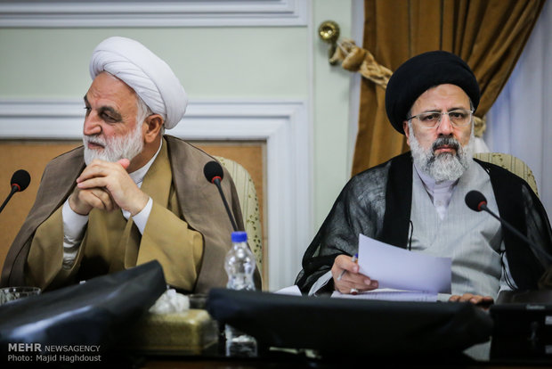 Expediency council meeting chaired by Ayat. Shahroudi