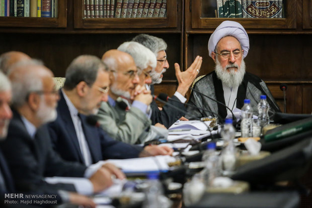 Expediency council meeting chaired by Ayat. Shahroudi