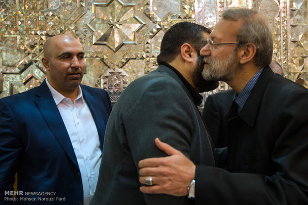 Larijani meets with Hamas deputy political chief