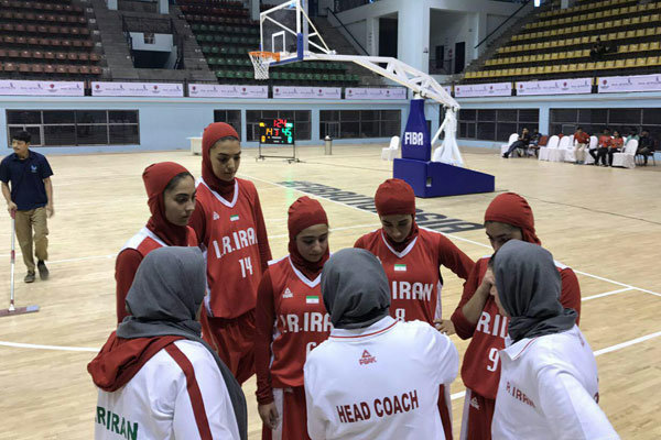 پیروزی تیم بسکتبال دختران ایران برابر نپال