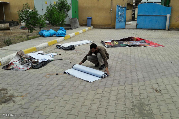 آماده سازی موکب علی بن موسی الرضا گلستان