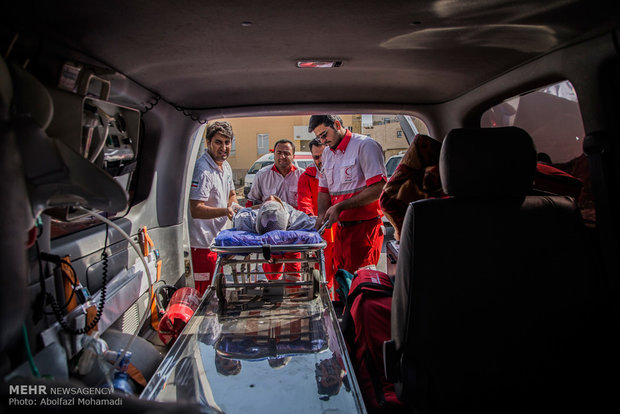 ۷ مصدوم تصادفی از مرز مهران تحویل فوریت های پزشکی داده شد