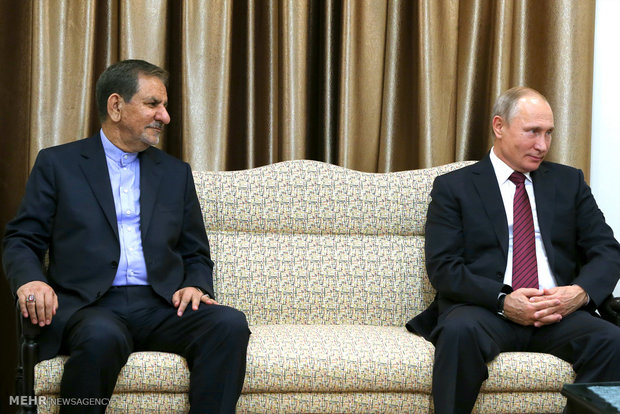 Iran Leader Ayat. Khamenei meets Russia's Vladimir Putin