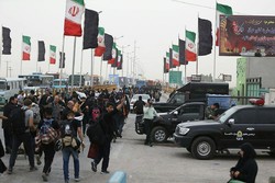 تردد آرام زائران اربعین در پایانه مرزی مهران