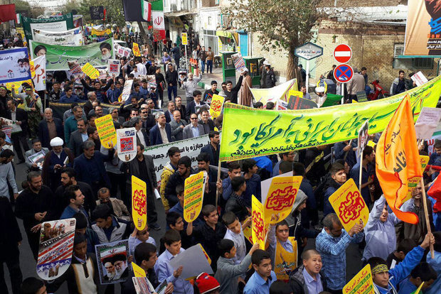 راهپیمایی ۱۳ آبان از میدان امام خمینی تا میدان نماز برگزار می شود