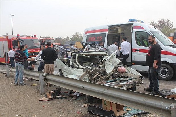 ۷ کشته و یک مجروح در تصادفات جاده ای کشور