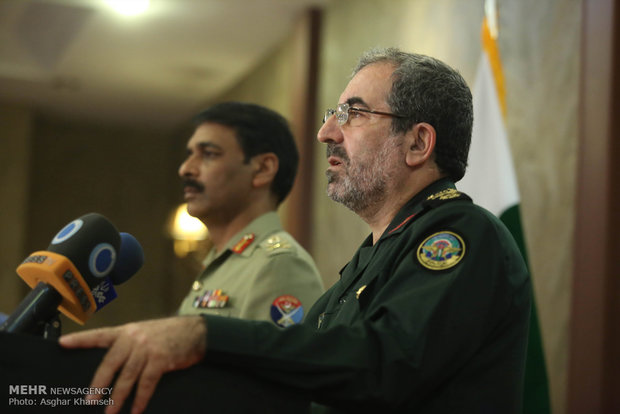 Presser of Pakistan Armed Forces spokesman in Tehran