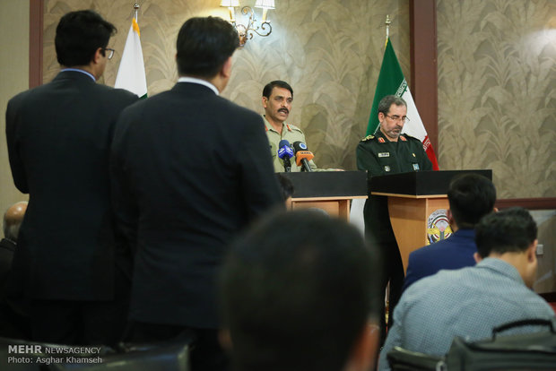 Presser of Pakistan Armed Forces spokesman in Tehran