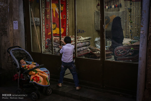 Tehran carpet market in grand bazaar