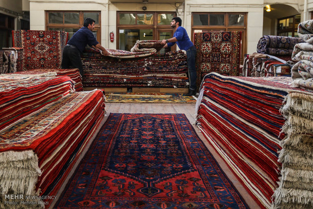 Tehran carpet market in grand bazaar