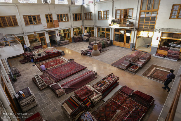 Tehran carpet market in grand bazaar