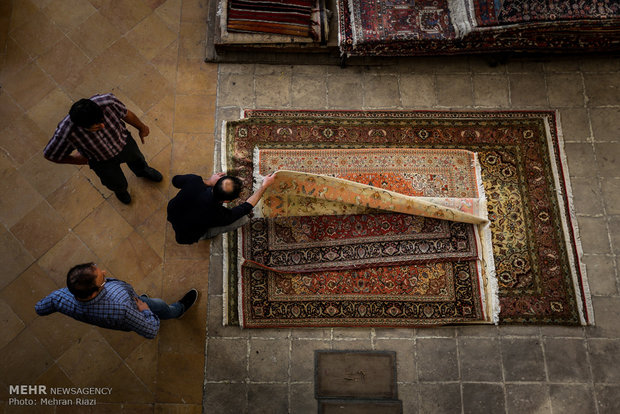 Tehran carpet market in grand bazaar