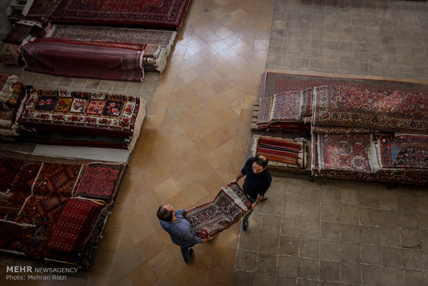 Tehran carpet market in grand bazaar