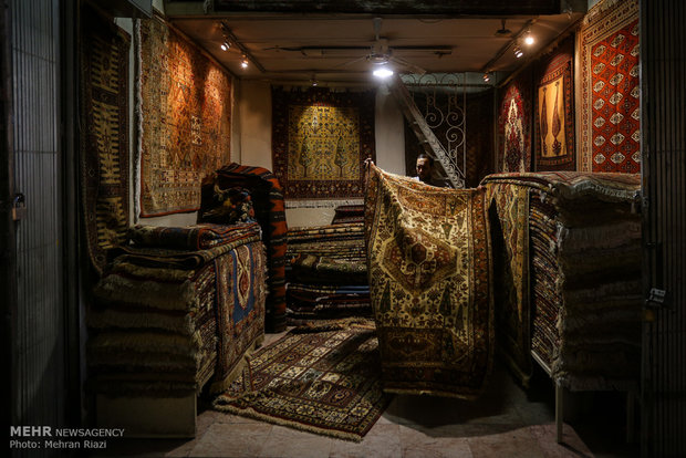 Tehran carpet market in grand bazaar