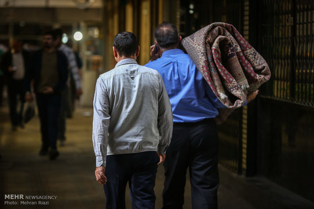 Tehran carpet market in grand bazaar