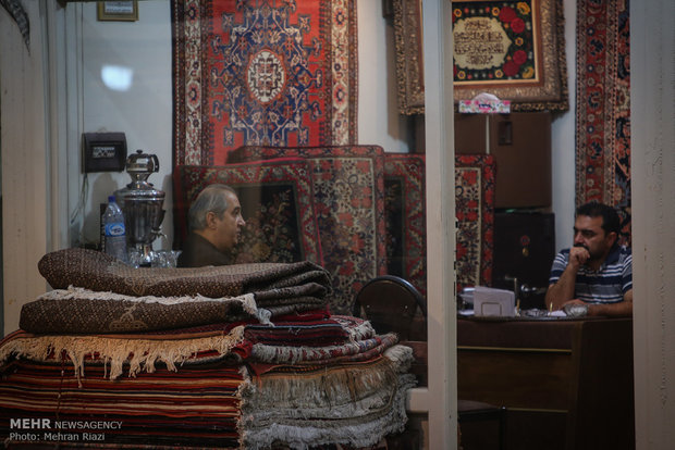 Tehran carpet market in grand bazaar