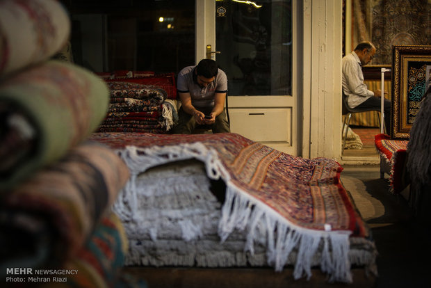 Tehran carpet market in grand bazaar