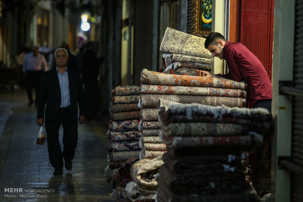 Tehran carpet market in grand bazaar