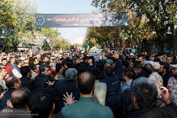 تشییع پیکر مطهر شهید مدافع حرم «وحید فرهنگی والا» در تبریز