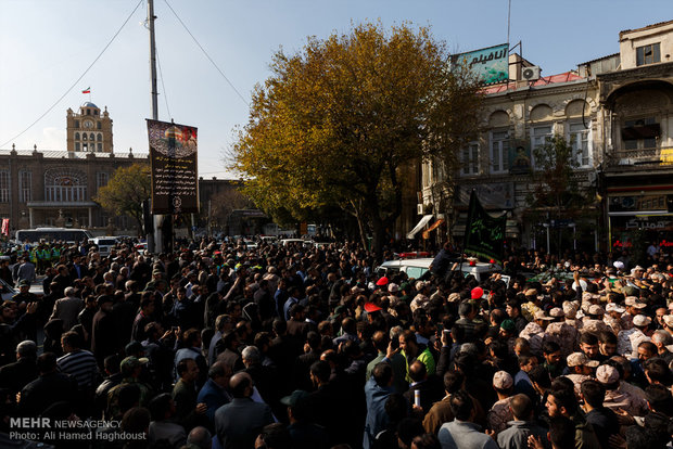 تشییع پیکر مطهر شهید مدافع حرم «وحید فرهنگی والا» در تبریز