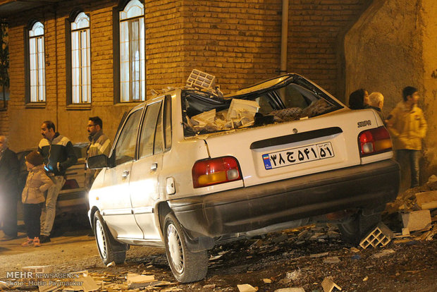 Earthquake devastation in Sanandaj