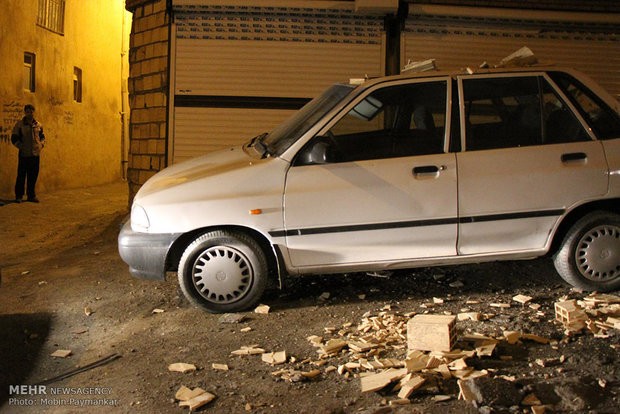 Earthquake devastation in Sanandaj