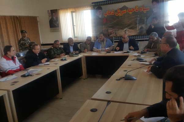 جلسه ستاد مدیریت بحران در سپاه سرپل ذهاب تشکیل شد