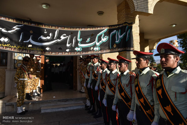 ورود پیکر 5 شهید نیروی انتظامی به شیراز