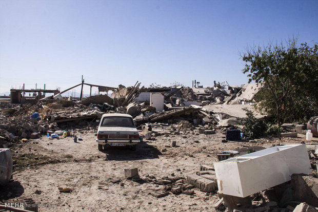 Earthquake damage in Sarpol-e-Zahab