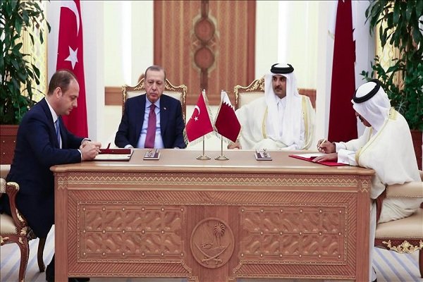 قطر کے بادشاہ اور ترک صدر کی ملاقات