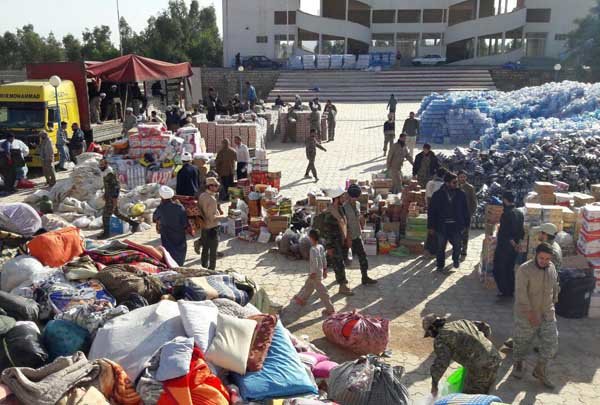 کمک رسانی به مناطق زلزله زده کرمانشاه