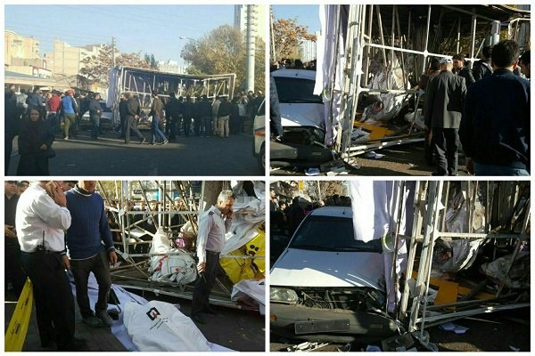 سقوط تابلوی تبلیغاتی در تبریز ۴ کشته و زخمی درپی داشت