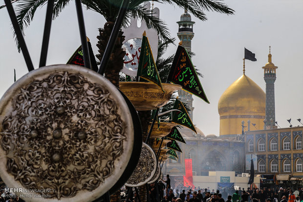 عزاداری سالروز شهادت امام رضا(ع) در قم‎