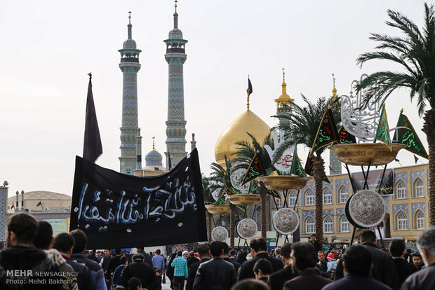 عزاداری سالروز شهادت امام رضا(ع) در قم‎