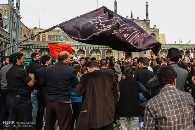 عزاداری سالروز شهادت امام رضا(ع) در قم‎