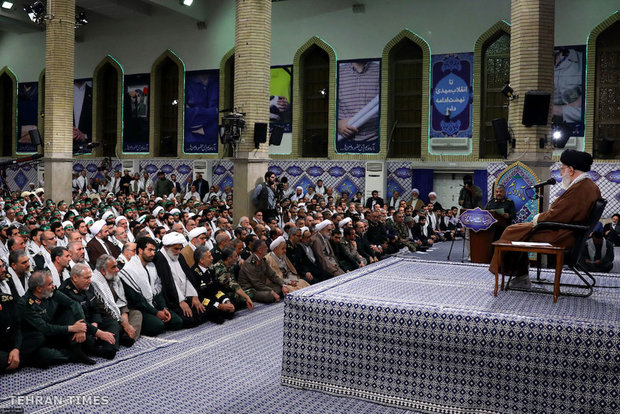 Basij commanders and forces meet with Ayatollah Khamenei