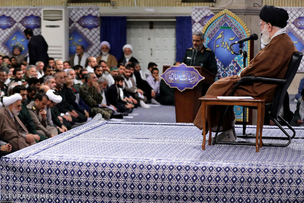 Basij commanders and forces meet with Ayatollah Khamenei