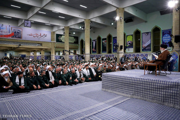 Basij commanders and forces meet with Ayatollah Khamenei