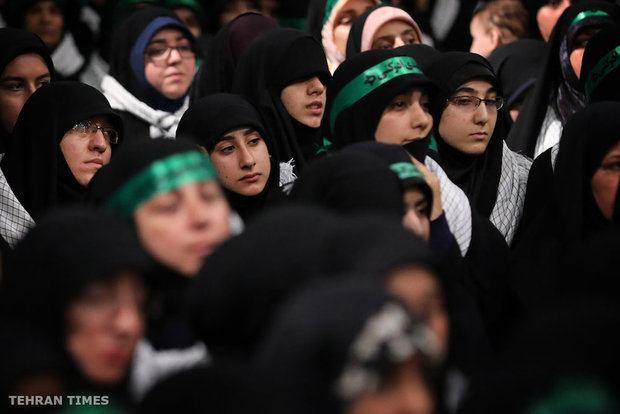 Basij commanders and forces meet with Ayatollah Khamenei