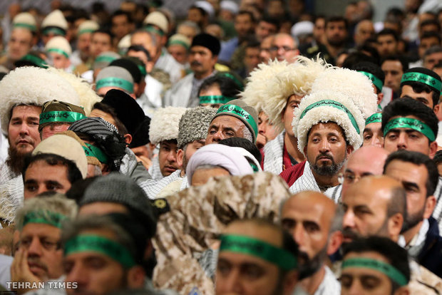 Basij commanders and forces meet with Ayatollah Khamenei