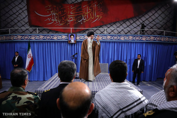 Basij commanders and forces meet with Ayatollah Khamenei