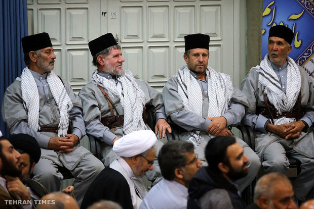 Basij commanders and forces meet with Ayatollah Khamenei