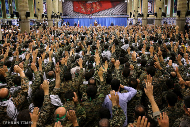 Basij commanders and forces meet with Ayatollah Khamenei