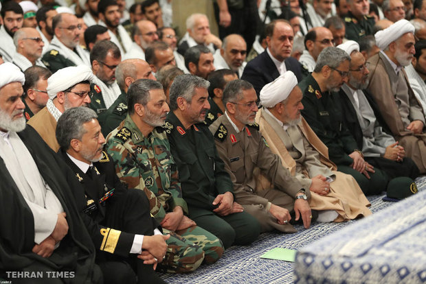 Basij commanders and forces meet with Ayatollah Khamenei