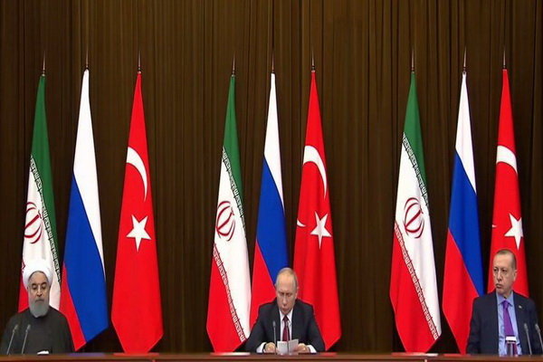 Putin, Rouhani, Erdogan hold joint presser in Sochi