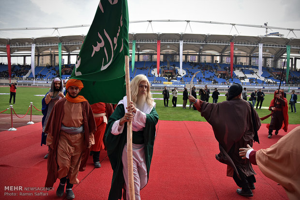 جشن پیروزی مقاومت در اجتماع بسیجیان مشهد